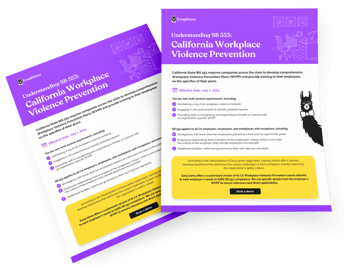 Understanding SB 553: California Workplace Violence Prevention