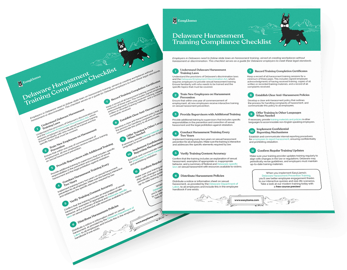 Delaware Harassment Training Compliance Checklist