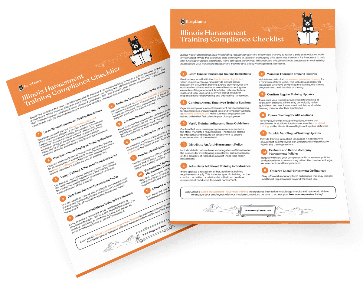 Illinois Harassment Training Compliance Checklist