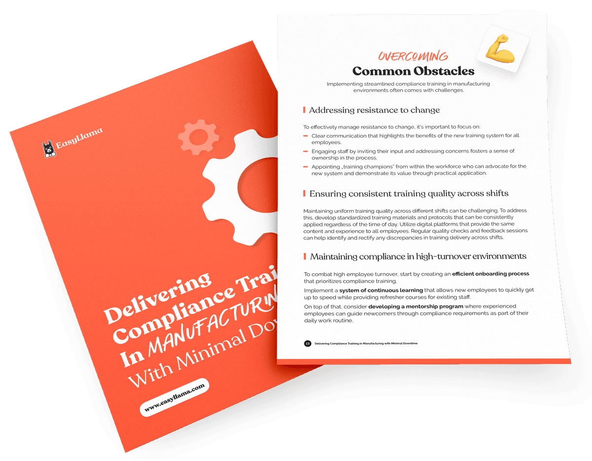 Delivering Compliance Training in Manufacturing with Minimal Downtime 
