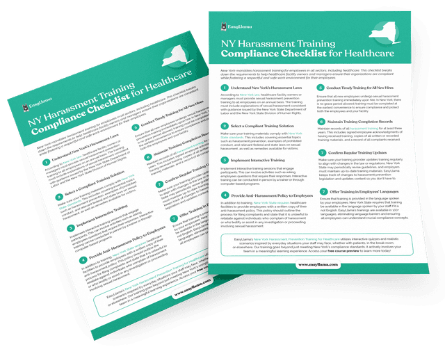 New York Harassment Training Compliance Checklist for Healthcare