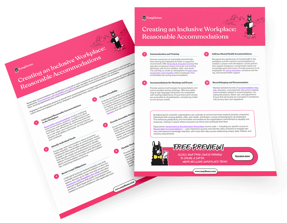 Creating an Inclusive Workplace: Reasonable Accommodations
