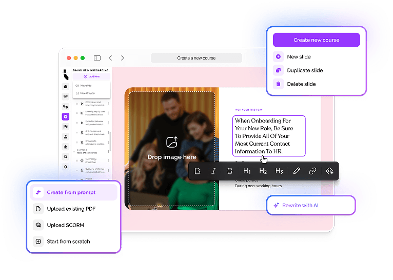 AI-Powered Course Authoring, Built For Easy Customization